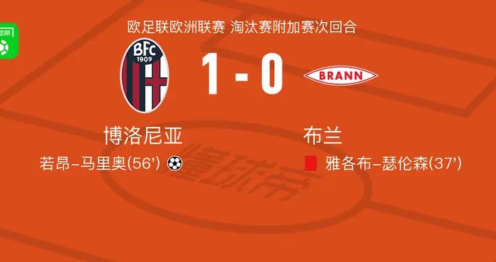博洛尼亞1-0布蘭，若昂-馬里奧打進全場唯一進球