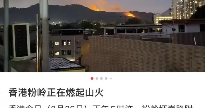 香港突發山火！持續燃燒數小時，深圳可見；警方：暫無人員傷亡