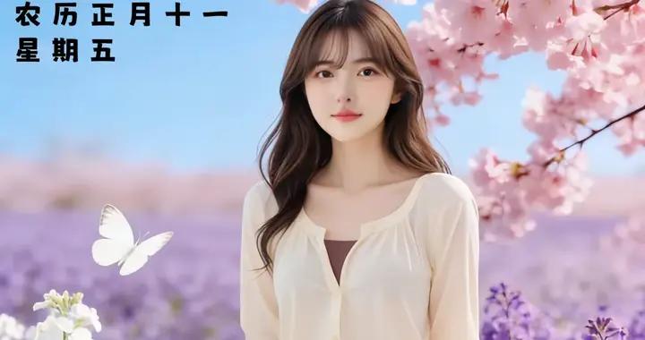 2月27日-正月十一 靚女早安送祝福圖片配文案