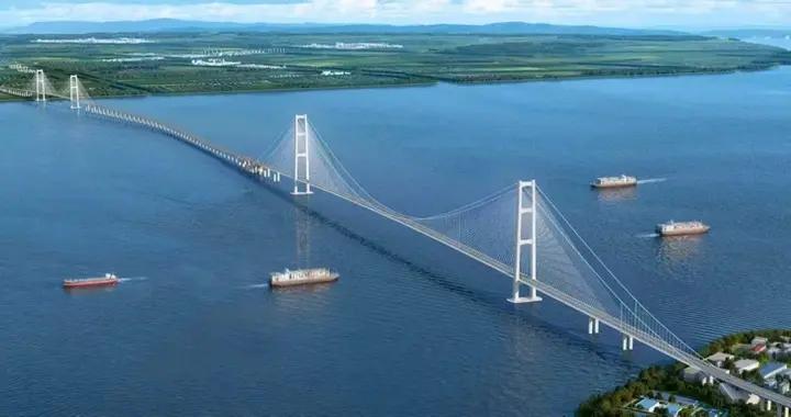 長江上要建世界最大跨度橋，長10.5公里，主跨2.3公里，雙向8車道