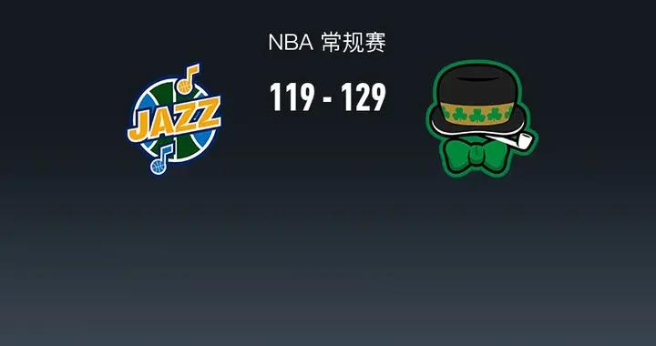 凱爾特人129-119逆轉爵士，懷特27+7+6+7帽，布朗23+10，喬治37+6+7