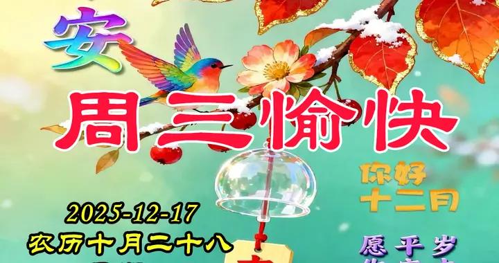 週三早安|願吉祥好運與冬天同在，願健康快樂與我們同行