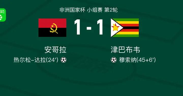 安哥拉1-1津巴布韋，熱爾松-達拉破門，穆索納扳平