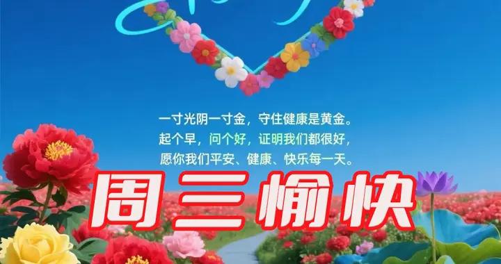 週三早安圖片|清晨送上祝福，平安幸福永久
