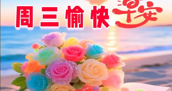 週三早安圖片|開開心心得健康，平平安安度時光