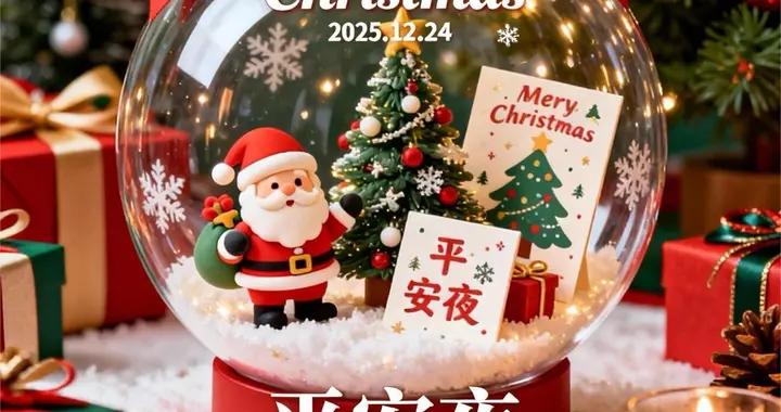 祝你平安夜平安，聖誕節快樂，浪漫無邊。
