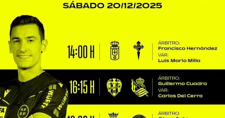 西甲第17輪第2比賽日裁判：穆尼斯執法皇馬vs塞維利亞