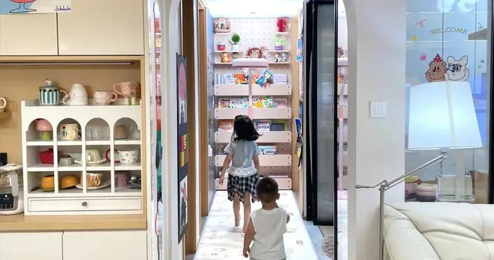 二胎寶媽曬出2㎡“兒童走廊”：娃玩得歡還不用費勁裝修，太實用