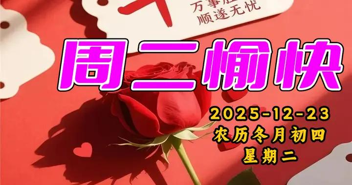 週二早安圖片|願往後歲歲安康，喜樂常伴