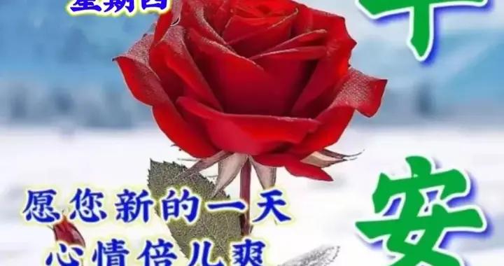 人間情、本是緣，清晨祝福心中甜 不見面、微信連，一聲問候勝千言