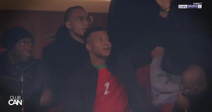 好兄弟，姆巴佩身穿阿什拉夫的球衣現場觀看摩洛哥比賽