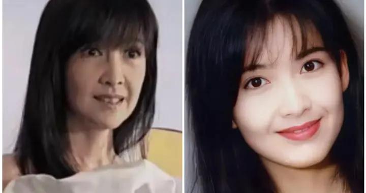 58歲周慧敏表情呆滯，穿黑衣身形壯碩、臉腫又胖，被2人攙扶上臺