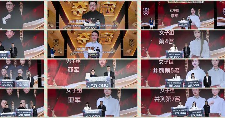 天天象棋杯唐丹神奪六冠120萬鉅獎最佳收視 孟繁睿雄霸27w天才昇華